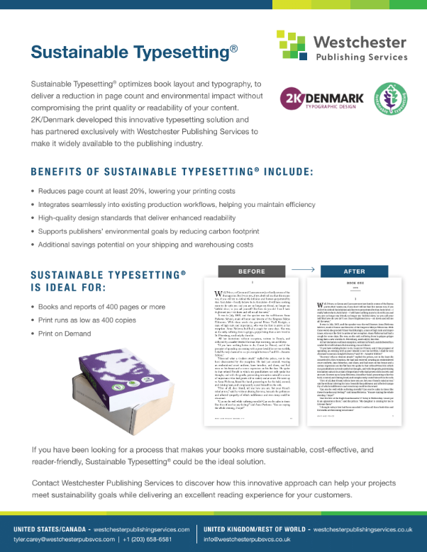 information sheet about Sustainable Typesetting